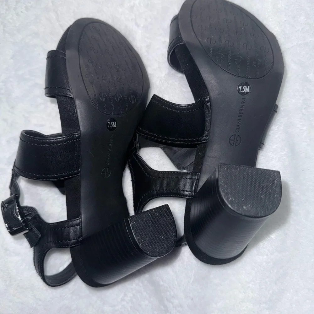 Giani Bernini Black Strappy Heels
